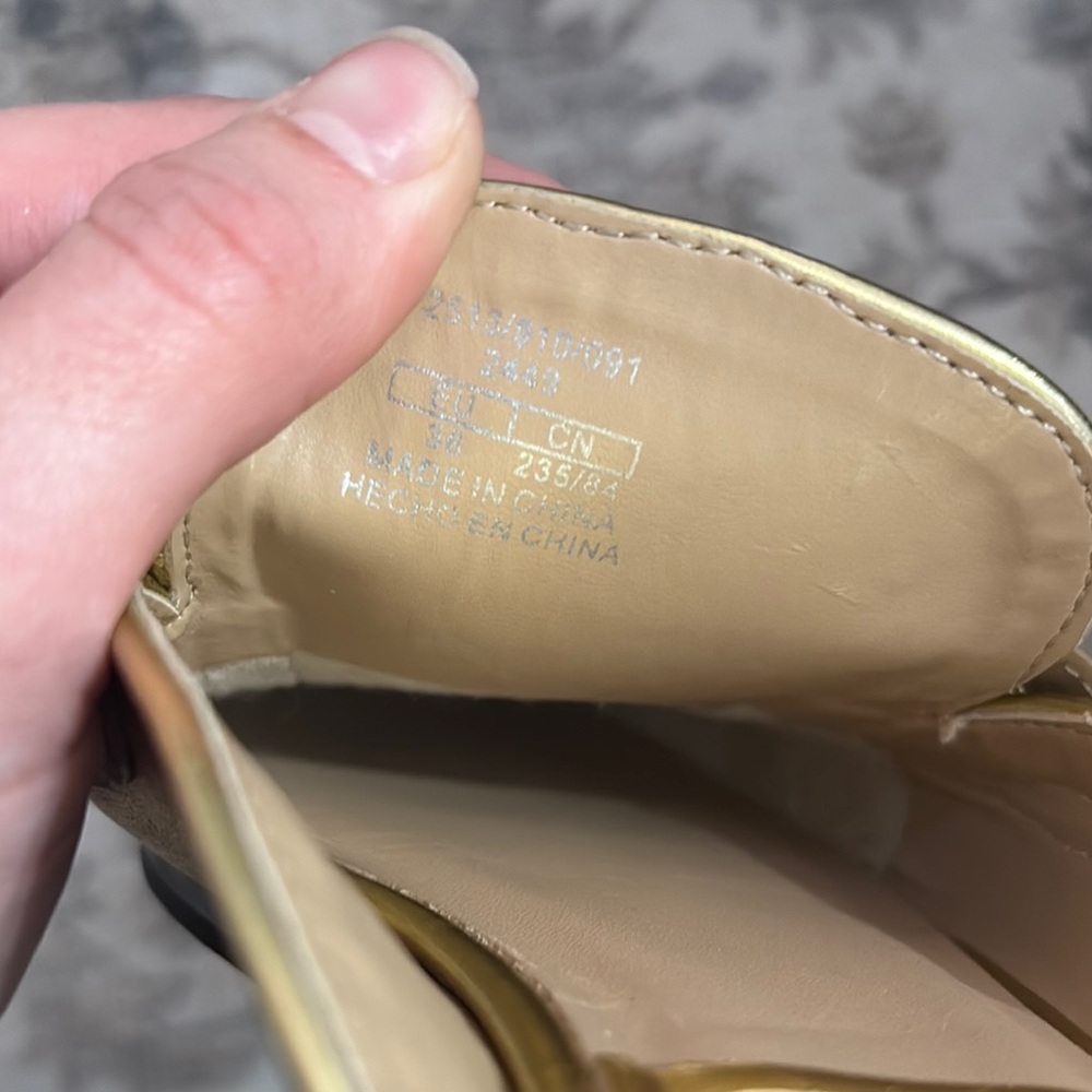 Zara Metallic Gold Women's Mules 36 - Picture 6 of 7